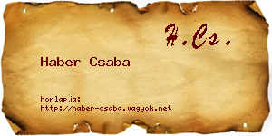 Haber Csaba névjegykártya