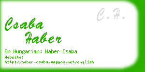 csaba haber business card